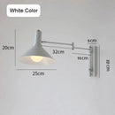 DecorBites™ Industrial Metal Wall Lamp with Extendable Arms for Bedside Reading