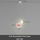 DecorBites™ Kids Star Cloud Moon Pendant Lamp with Remote Control Dimming