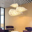 DecorBites™ Cloud Chandelier: Modern White Pendant Lamp for Commercial and Home Spaces