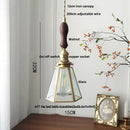 DecorBites™ Antique Glass LED Pendant Lamp, Adjustable Loft Kitchen Light Fixture