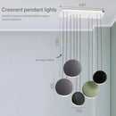 DecorBites™ Crescent Moon Chandelier for Dining Room, Coffee Shop, Kitchen Island, and Bar
