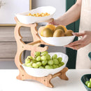 DecorBites™ 3-Layer Table Plates Set: Dinnerware, Fruit Bowl, Snack Stand, Cake Plate, Salad Bowl