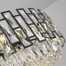 DecorBites™ Crystal LED Chandeliers Black Round Pendant Light for Living Room Dining Indoor Kitchen Bedroom