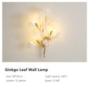 DecorBites™ Gold Branches Chandelier Porcelain Leaves Pendant Lights