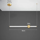 DecorBites™ Glass Rod Pendant Light - Modern Long Hanging Lamp for Living Room, Bedroom & Shop
