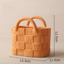 DecorBites™ Handwoven Ceramic Vase: Decorative Flower Pot for Home Décor and Floral Arrangement