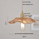 DecorBites™ Amber Flower Glass Pendant Lamp LED Knob Switch Nordic Modern Hanging Lights