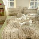 DecorBites™ Jacquard Double-Layer Yarn Fitted Sheet Set - Cloud Touch Soft Skin-Friendly Bedroom Decor