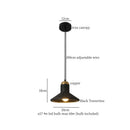 DecorBites™ Glass Ball LED Pendant Lights Black Travertine Wabi Sabi Hanging Lamp