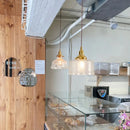 DecorBites™ Clear Glass Copper LED Pendant Lamp for Home Decor & Lighting