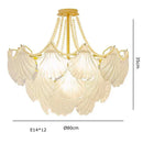 DecorBites™ Crystal Pearl Chain Chandelier: Luxe Hanging Lamp for Exquisite Home Decor