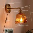 DecorBites™ Glass Copper LED Wall Lights for Home Restaurant Living Room Bedroom