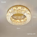 DecorBites™ Crystal Gold LED Ring Ceiling Light - Modern Luxury Home Lighting