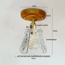 DecorBites™ LED Glass Wood Ceiling Light Modern Plafondlamp for Living Room