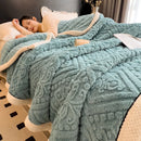 DecorBites™ Coral Fleece Warm Blanket: Cozy Thicken Winter Bed Blanket