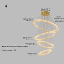 DecorBites™ Crystal Ring Chandelier - Color Changing LED Modern Luxury Hanging Lamp