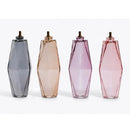 "DecorBites™ Large Pink Glass Chandelier Amber Classic Lighting for Dining Room"