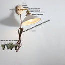 DecorBites™ Ceramic LED Wall Sconce Up Down Rotate Pull Chain Mirror Light