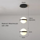 DecorBites™ Art Deco White Acrylic Ball Wall Lights with 3-Mode Dimming