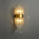 DecorBites™ Art Deco Stainless Steel Crystal LED Wall Sconce Black Gold Bedroom Corridor
