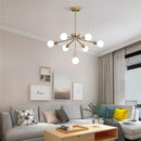 DecorBites™ 8-Head Nordic Ceiling Chandelier in Black White Gold for Modern Home Decor
