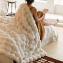 DecorBites™ Luxe Faux Fur Winter Blanket: Premium Warmth & Comfort for Bed or Sofa