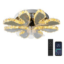 DecorBites™ Crystal LED Ceiling Fan: Remote Control Chandelier for Bedroom & Living Room