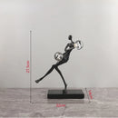 DecorBites™ Golden Man Dancing Crystal Ball Acrobatic Sculpture Figure for Home Decor