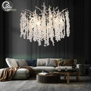 DecorBites™ Crystal Branch Chandelier: Elegant LED Ceiling Light for Living/Dining Room & Foyer