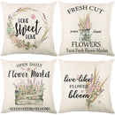 DecorBites™ Lavender Flower Linen Pillowcase for Sofa Car, Living Room Decor, Throw Pillow Case