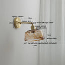 DecorBites™ Glass Copper LED Wall Lamp with Knob Switch for Modern Home Decor