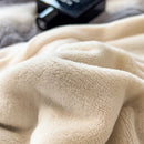 DecorBites™ Cozy Faux Fur Bedding Set: Gradient Rabbit Fur Plush Cover Sheet Pillowcases