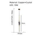 DecorBites™ Crystal Wall Sconce Copper Body Light for Bedside, Stair, Foyer, Dining Room