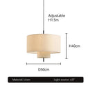 DecorBites™ Handmade Fabric Chandelier: Retro Hanging Lamp for Home & Office