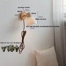 DecorBites™ Ceramic Wood Wall Light Fixture, Modern Nordic LED Sconce Bedside Lamp