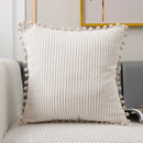 DecorBites™ Corduroy Pompom Cushion Cover 45x45 for Sofa Living Room