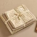 DecorBites™ Japanese Grid Print Bed Set in Washed Cotton for Summer Comfort