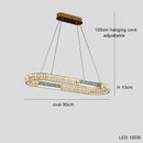 DecorBites™ Crystal Ring Ceiling Chandelier | Stainless Steel | Luxury Home Decor