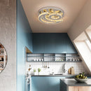 DecorBites™ Crystal LED Sun Moon Chandelier Pendant Light for Living Dining Bedroom