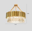 DecorBites™ Crystal LED Pendant Lights: Luxury Gold Plating Metal Hanging Lamp for Living, Dining, Bedroom
