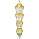 DecorBites™ Elegant Crystal Hollow Long Chandelier for Duplex Living Room and Stairwell