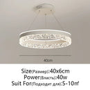 DecorBites™ Crystal Rings LED Chandelier Black&White Frame