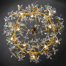 DecorBites™ Crystal Flowers Chandelier Gold LED Tree Branch Luxury Chandelier
