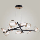 DecorBites™ Circular Ring LED Ceiling Chandelier for Home Decor - Modern Living Dining Room Pendant Light