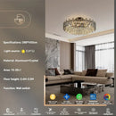 DecorBites™ Gold Crystal Ceiling Chandelier: Luxury Modern LED Pendant for Home Décor