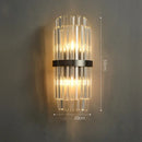 DecorBites™ Art Deco Stainless Steel Crystal LED Wall Sconce Black Gold Bedroom Corridor