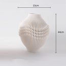 DecorBites™ Geometric Folding Ceramic Flower Vase Home Decor Handicrafts