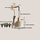 DecorBites™ Cement Wood Wall Light Pull Chain Switch Adjustable Socket Nordic Modern Provencal