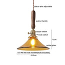 DecorBites™ LED Walnut Copper Pendant Light with Knob Switch - Modern Style Lighting Fixtures
