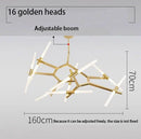 DecorBites™ LED Chandelier: Modern Gold Black Ceiling Pendant for Kitchen Dining Living Bedroom